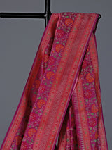 Rani pink pure banarasi silk dual tone festive saree
