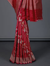 Red pure banarasi silk zari woven wedding festive saree