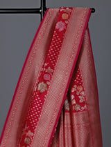 Red pure banarasi silk zari woven wedding festive saree