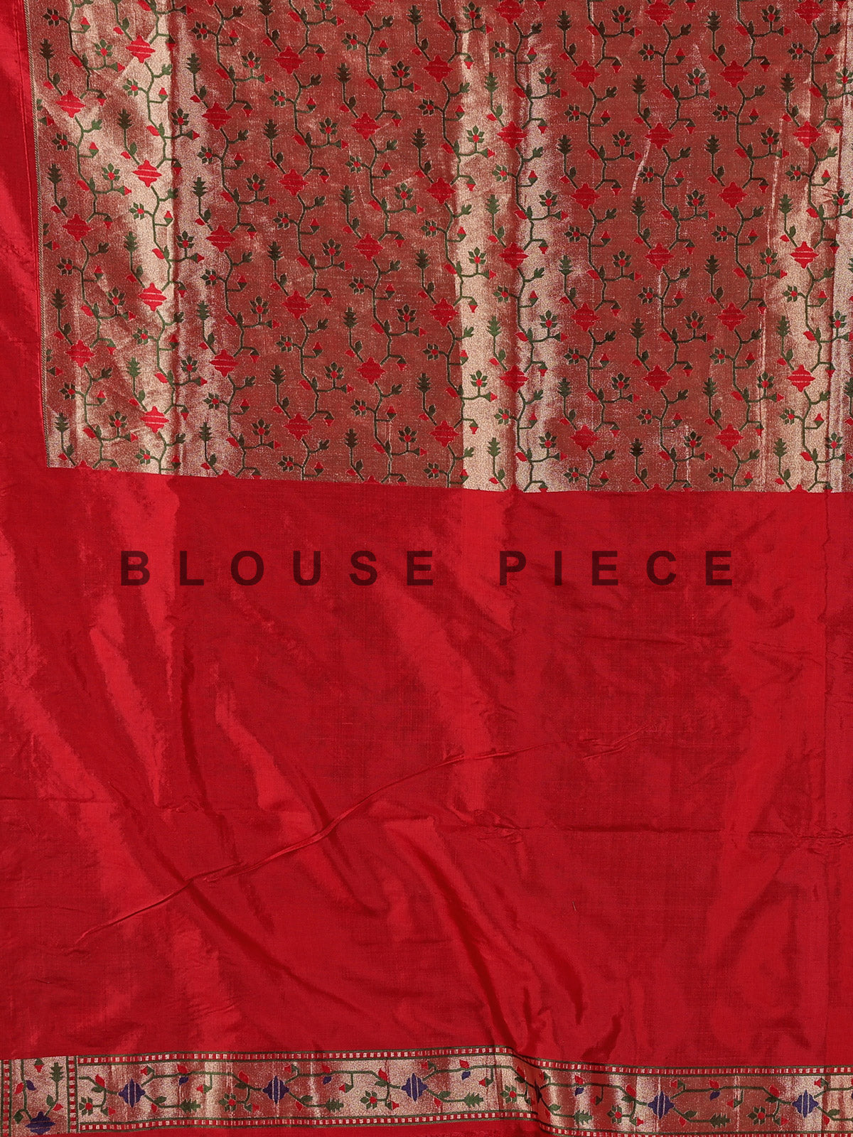Red pure banarasi silk traditional zari festive saree