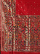 Red pure banarasi silk traditional zari festive saree