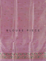 Pink pure banarasi silk saree for wedding wear