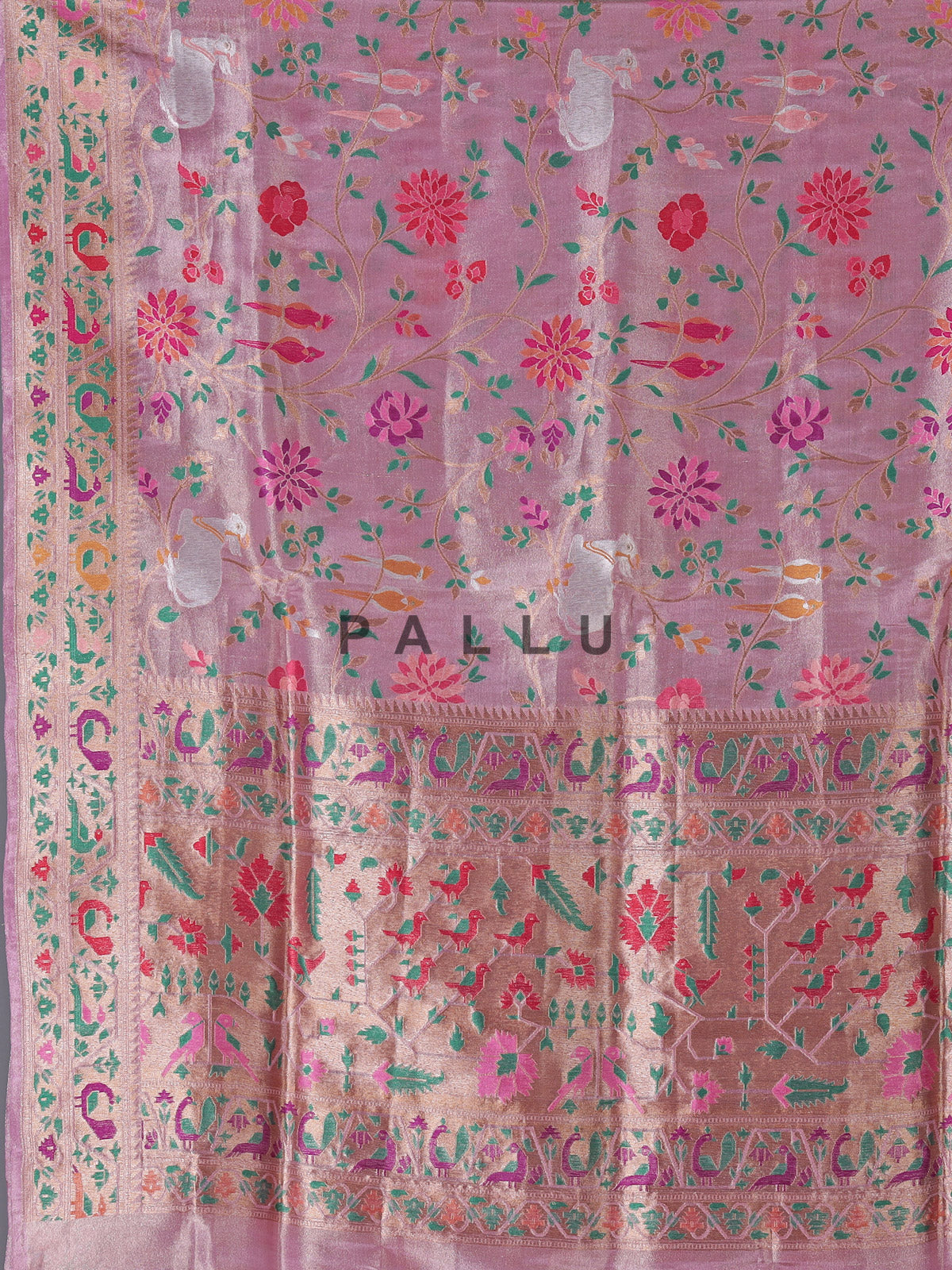 Pink pure banarasi silk saree for wedding wear