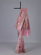 Pink pure banarasi silk saree for wedding wear