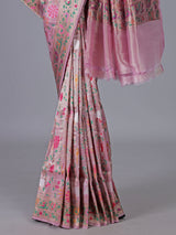 Pink pure banarasi silk saree for wedding wear
