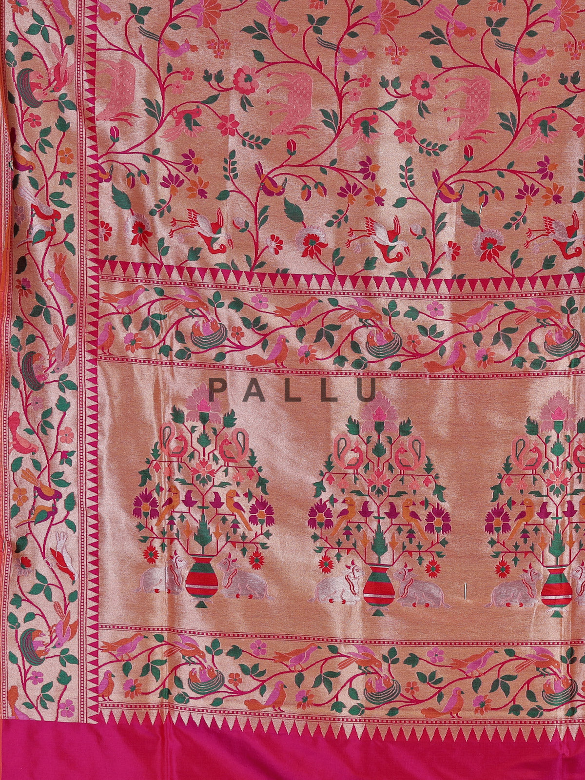 Rani pink pure banarasi silk heritage saree
