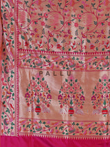 Rani pink pure banarasi silk heritage saree