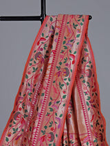Rani pink pure banarasi silk heritage saree