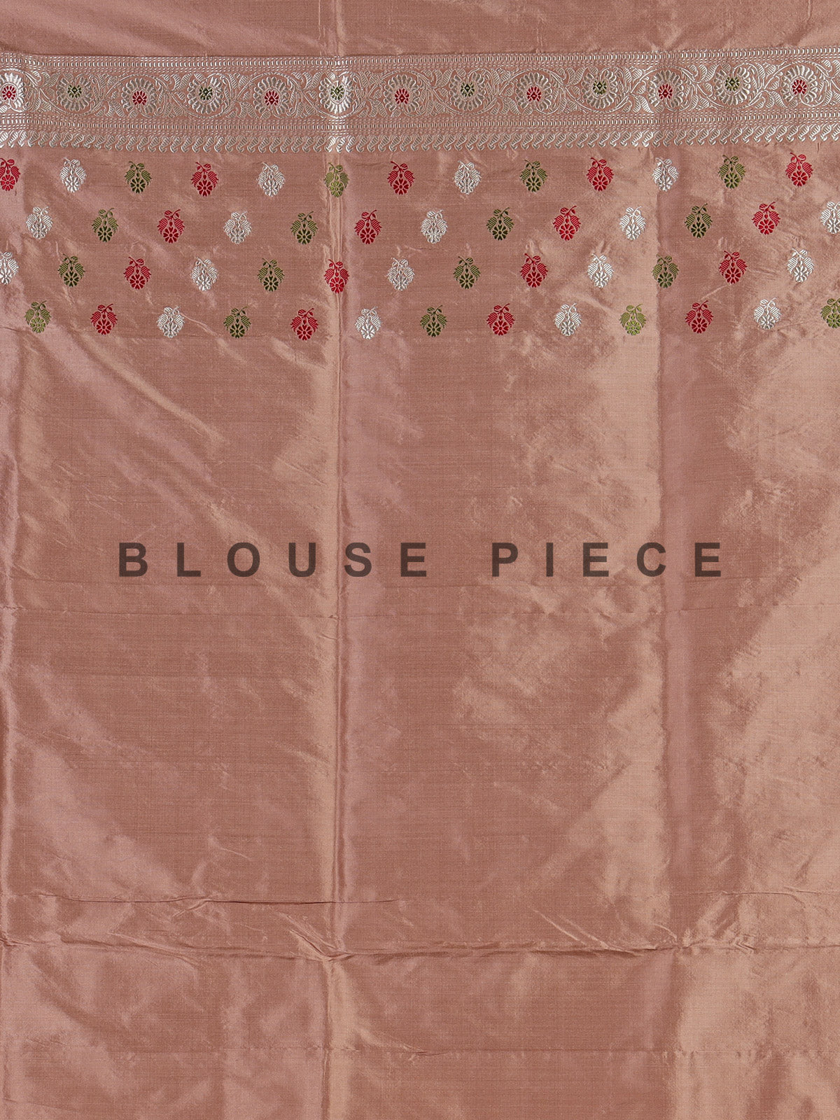 Peach pure banarasi silk checkered saree
