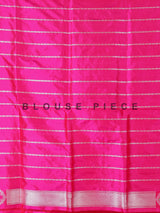 Fuchsia pink pure banarasi silk wedding saree
