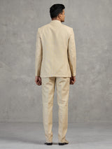 Gold linen jodhpuri suit for men