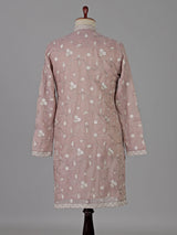 Onion pink georgette embroidered occasion kurta suit