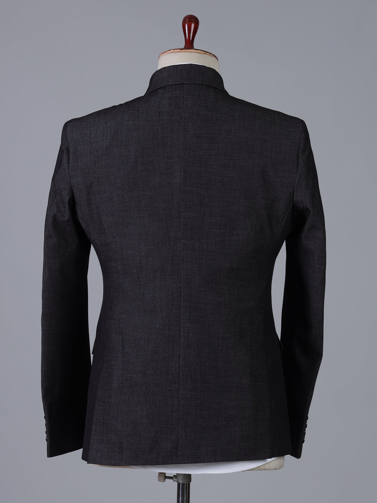 Elegant charcoal grey terry rayon formal blazer