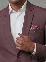 Stylish light wine terry rayon party blazer