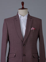 Stylish light wine terry rayon party blazer