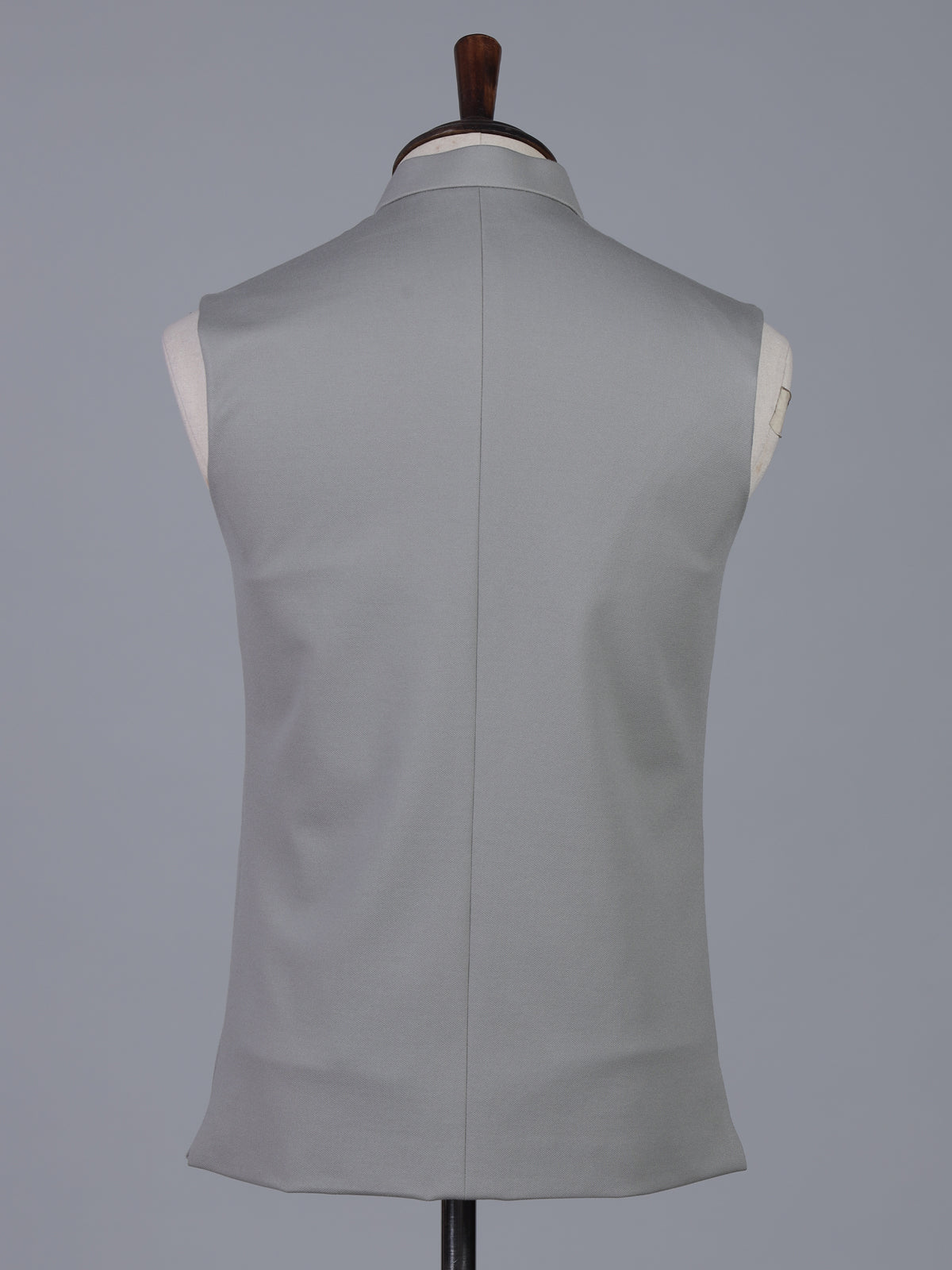Light grey contemporary polyester viscose waistcoat