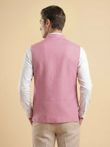 Pink fresh cotton linen waistcoat