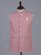 Pink fresh cotton linen waistcoat