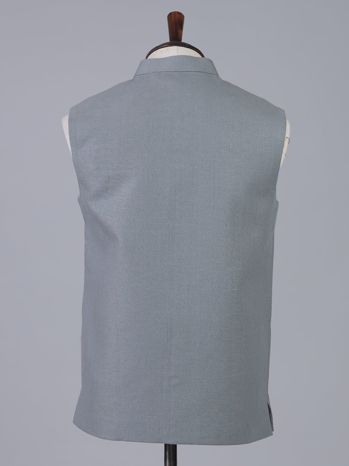 Stone grey modern cotton linen waistcoat