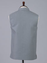 Stone grey modern cotton linen waistcoat