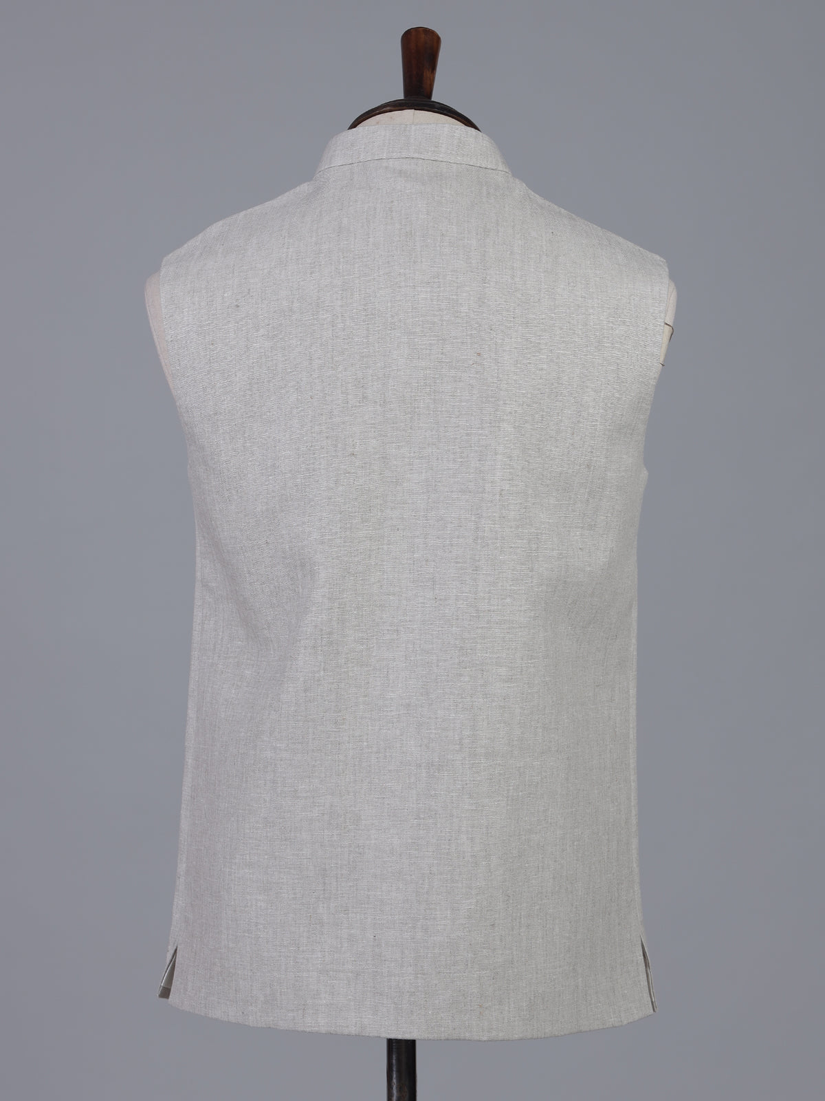 Off white elegant cotton linen waistcoat