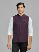 Wine wedding wear terry rayon waistcoat