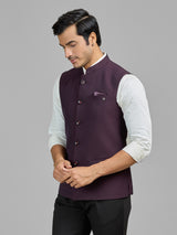 Wine wedding wear terry rayon waistcoat