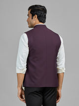 Wine wedding wear terry rayon waistcoat