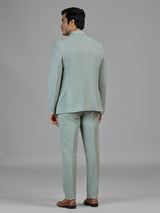 Pista green jute jodhpuri suit for men