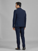 Navy terry rayon jodhpuri suit with standout jacket