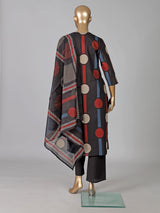 Black straight cut cotton kurti set