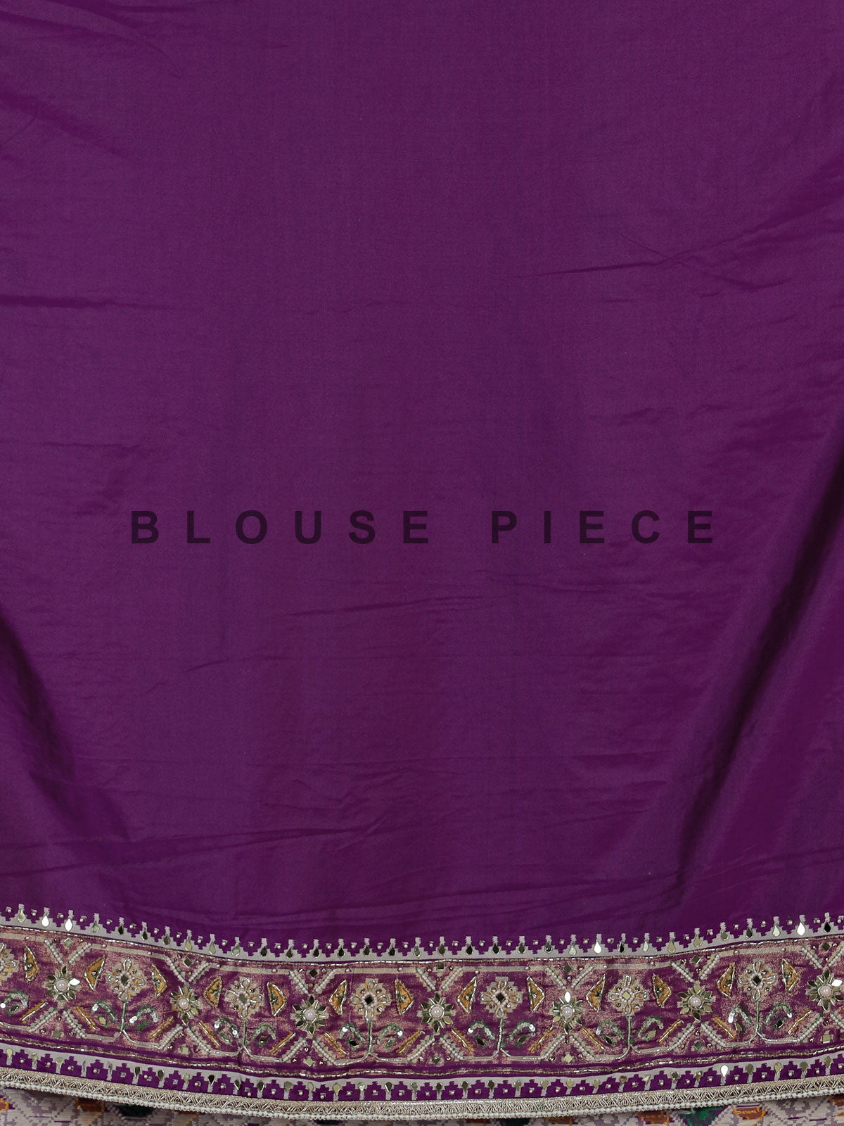 Purple art patola silk saree with ajrakh inspired detailing