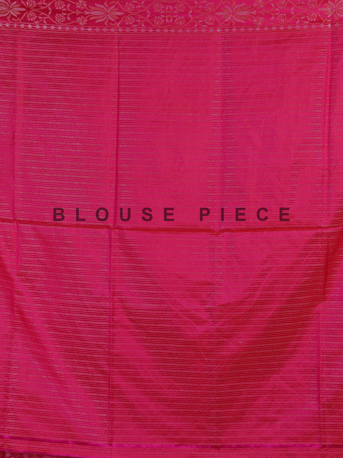 Rani pink banarasi silk saree with floral zari artistry