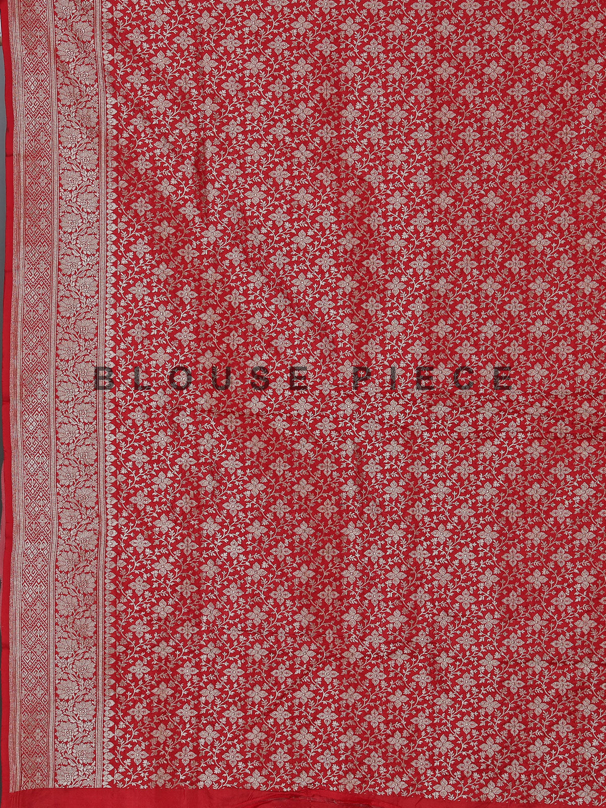 Off white banarasi silk saree with delicate zari detailing