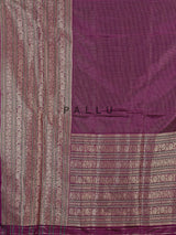 Regal purple banarasi silk saree with kadwa floral weaving