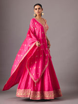 Royal rani pink silk lehenga choli with festive wear