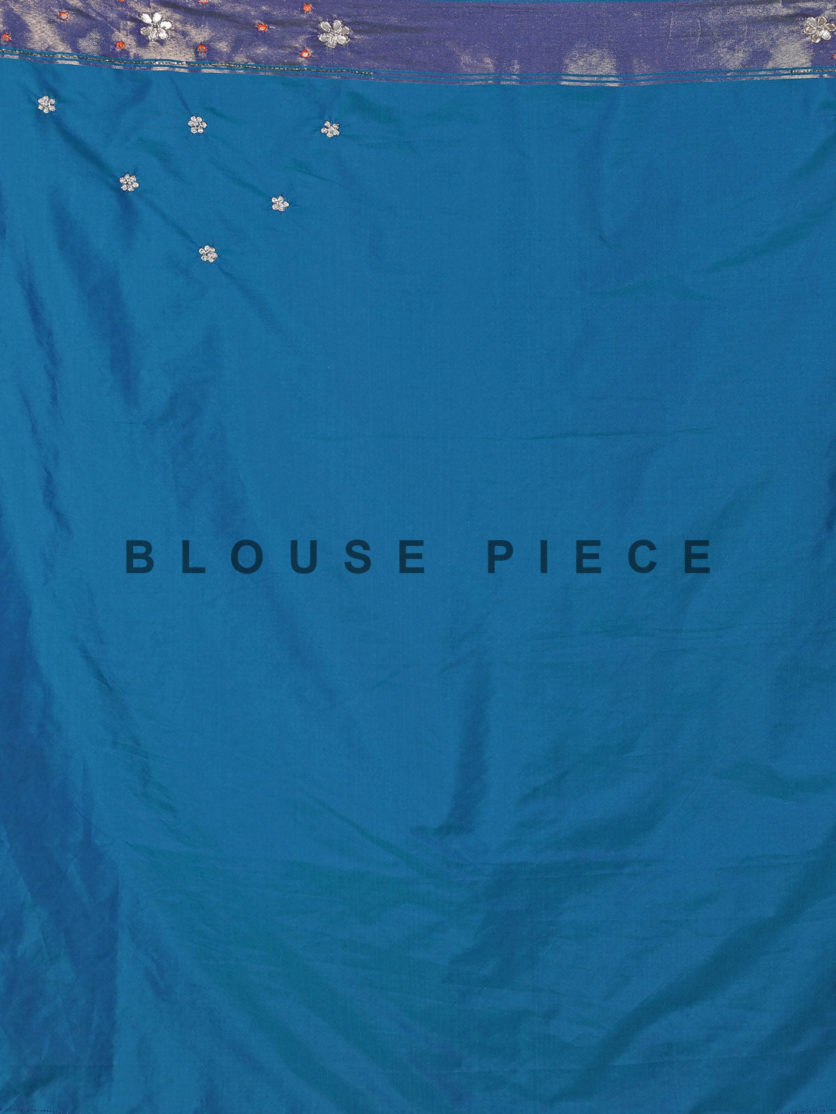 Blue semi patola silk saree with rich embellishments