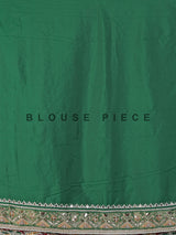 Green art patola silk saree with elephant motif design