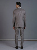 Pastel grey  polyster viscose coat suit