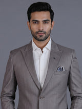 Pastel grey  polyster viscose coat suit