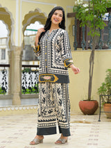 Off White cotton co ord set for women casual wear