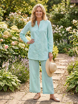 Sky blue linen cotton co ord set for everyday elegance