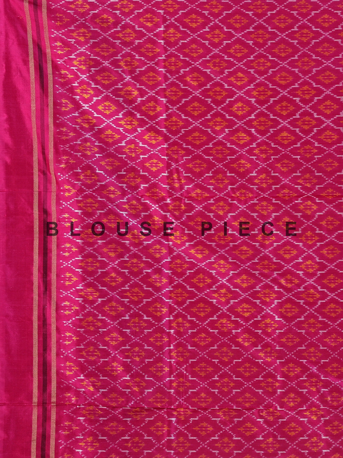 Cream pure hyderabadi patola silk saree with colorful motif border