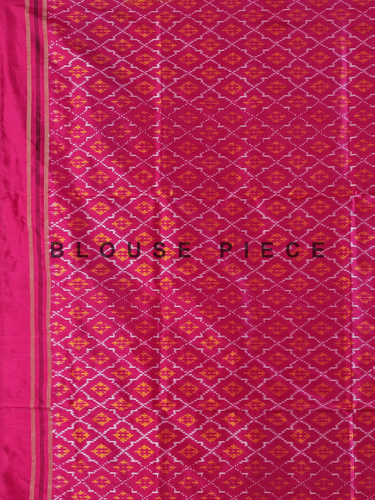 Mustard yellow pure hyderabadi patola silk saree with vibrant motif border