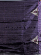 Purple cotton silk saree with printed sequin design