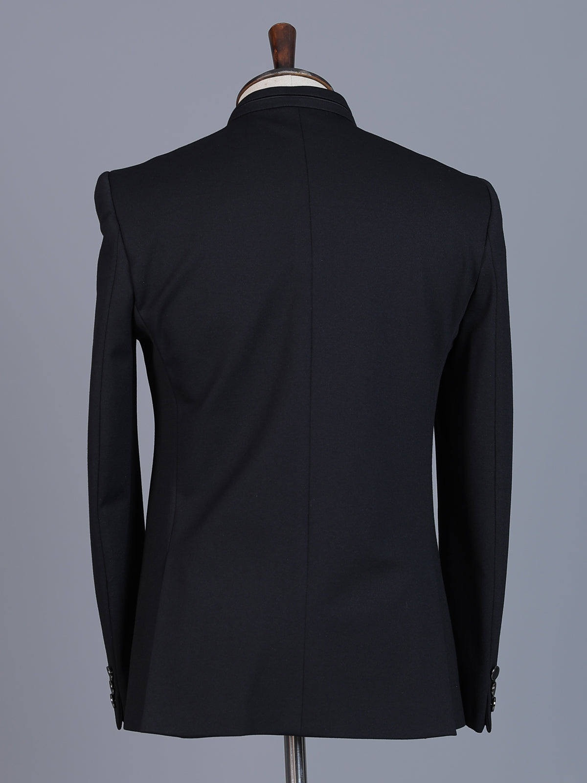 Black terry rayon Jodhpuri blazer for reception wear