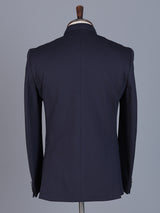 Navy terry rayon Jodhpuri blazer for weddings