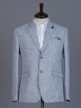 Light blue linen silk blazer for formal wear