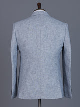 Light blue linen silk blazer for formal wear
