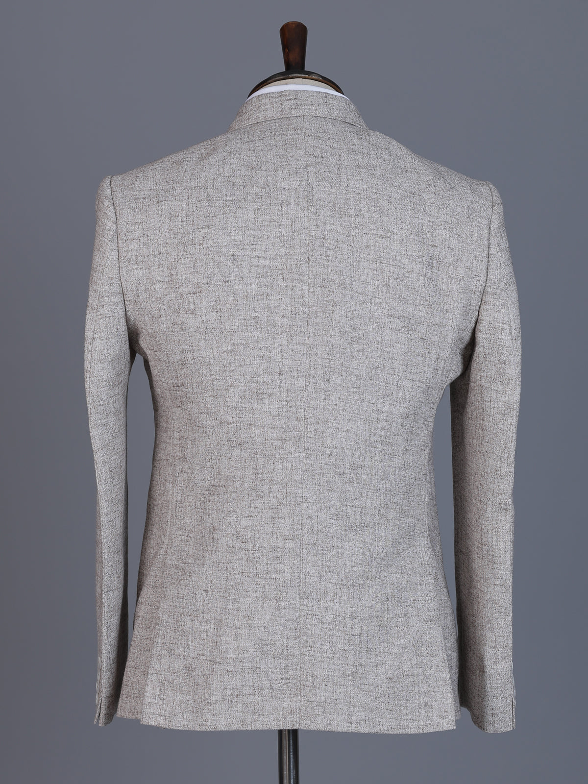 Beige linen silk blazer for formal occasions